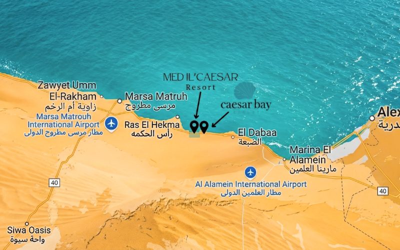 موقع منتجع سيزر باي رأس الحكمة